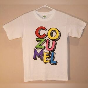 Vintage 90s Reef Mens Size S White Cancun Cozumel Mexico Short Sleeve Shirt